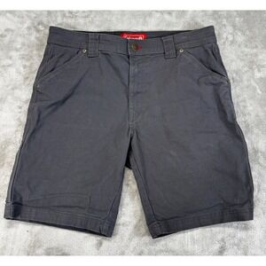 Coleman Utility Canvas Shorts Mens 32 Gray Excellent Rugged Stretch Hiking Work